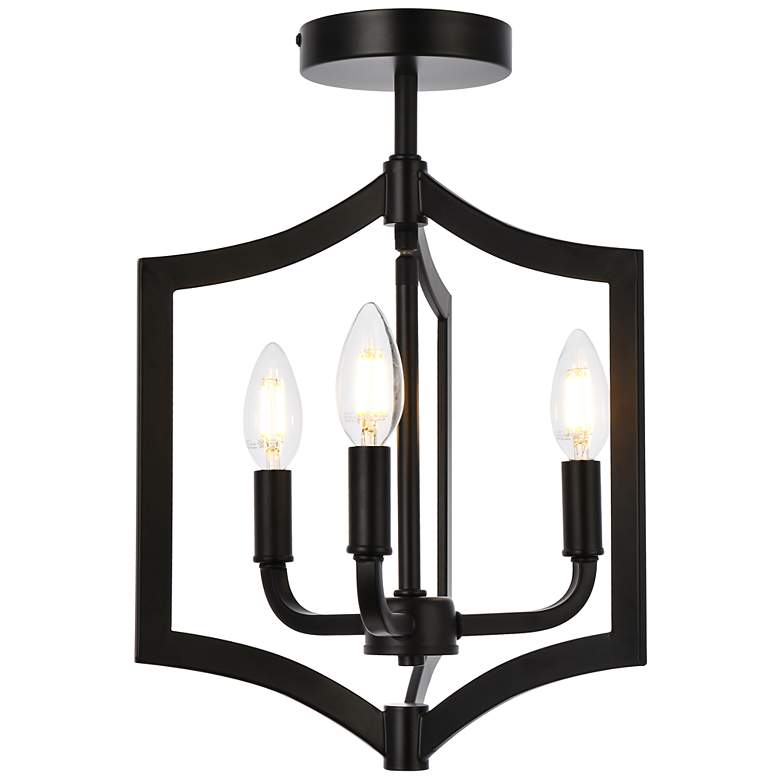 Image 2 Kiera 3 Lts Flush Mount In Black