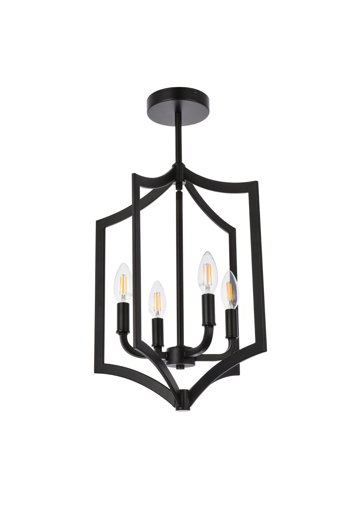 Kiera 4 Lts Pendant In Black