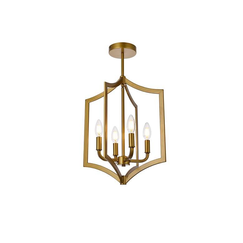 Image 4 Kiera 4 Lts Pendant In Brass more views