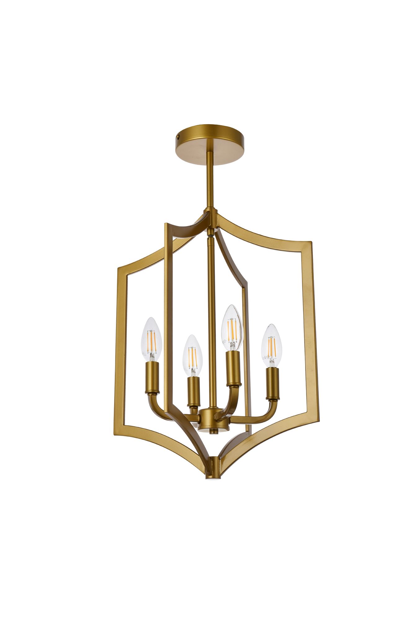Kiera 4 Lts Pendant In Brass