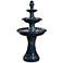 Kiera 46 1/2" High Blue Ceramic Traditional Garden Fountain