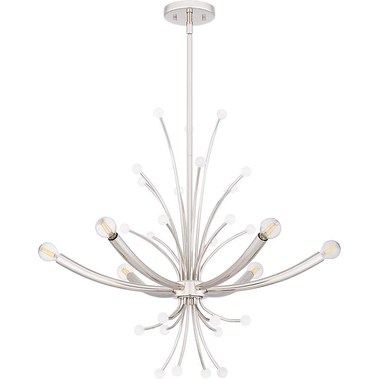 Image 2 Kiera 6-Light Polished Nickel Chandelier more views