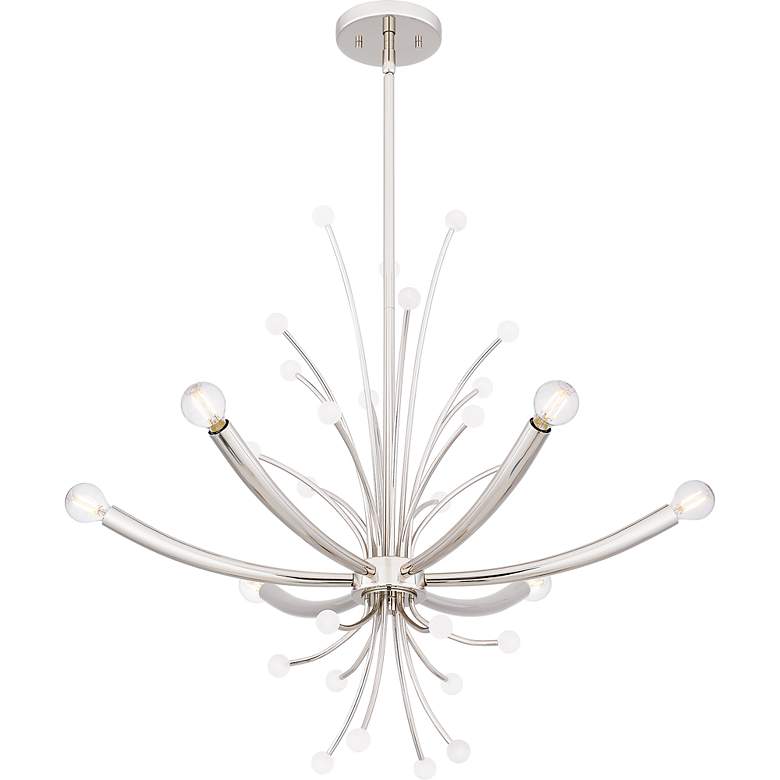 Image 4 Kiera 6-Light Polished Nickel Chandelier more views