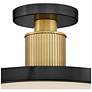 3_Kieran 14 1/4"W Black and Lacquered Brass LED Ceiling Light more views