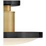 4_Kieran 14 1/4"W Black and Lacquered Brass LED Ceiling Light more views