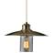 Kieran 15" Wide Antique Brass Metal Pendant Light