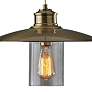 2_Kieran 15" Wide Antique Brass Metal Pendant Light more views