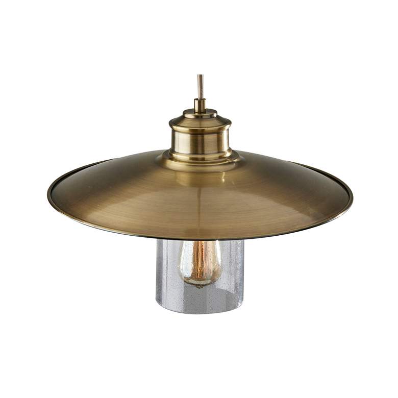 Image 3 Kieran 15" Wide Antique Brass Metal Pendant Light more views