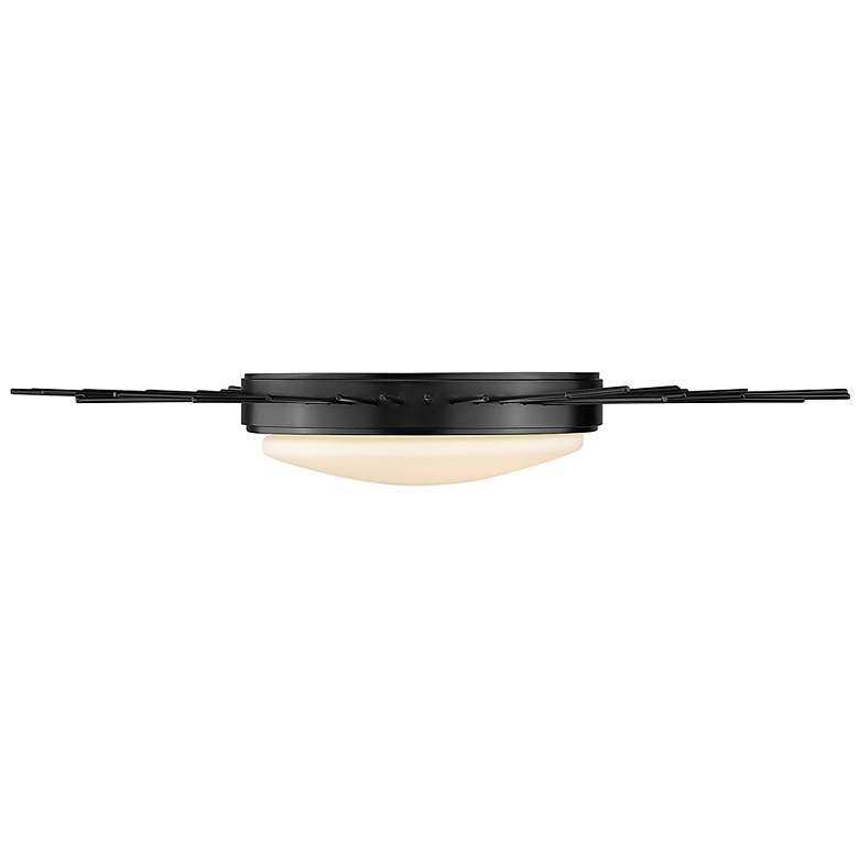 Image 5 Kieran 18 1/4 inch Wide Matte Black LED Flush Mount With Opal Glass more views