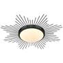 Kieran 24" Wide Matte Black Sunburst LED Ceiling Light