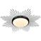 Kieran 24" Wide Matte Black Sunburst LED Ceiling Light