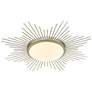 Kieran 24" Wide White Gold Sunburst LED Ceiling Light