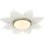 Thumbnail2 of Kieran 24" Wide White Gold Sunburst LED Ceiling Light