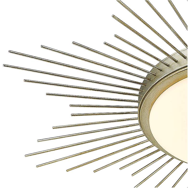 Image 3 Kieran 24 inch Wide White Gold Sunburst LED Ceiling Light more views