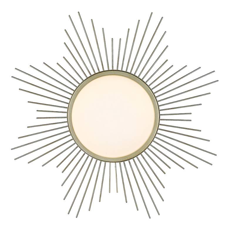 Image 6 Kieran 24" Wide White Gold Sunburst LED Ceiling Light more views
