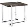 Kieran 26" Wide Charcoal Wood and Chrome Modern End Table