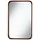 Kieran Golden Walnut 19 3/4" x 31 1/2" Wood Wall Mirror