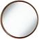 Kieran Golden Walnut 33" Round Wall Mirror