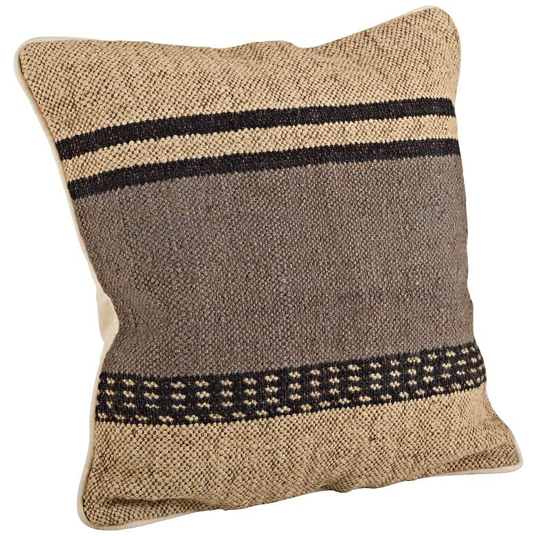 Image 1 Kilim Multicolor Gray 20 inch Square Wool Accent Pillow
