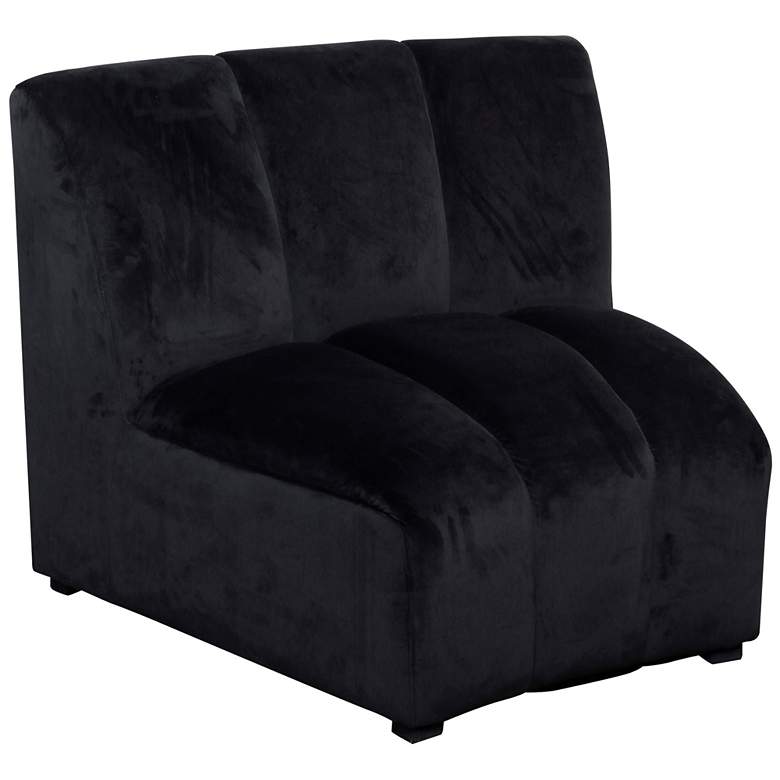 Image 1 Killebrew 33" High Black Velvet Upholstered Armless Sectional Chair