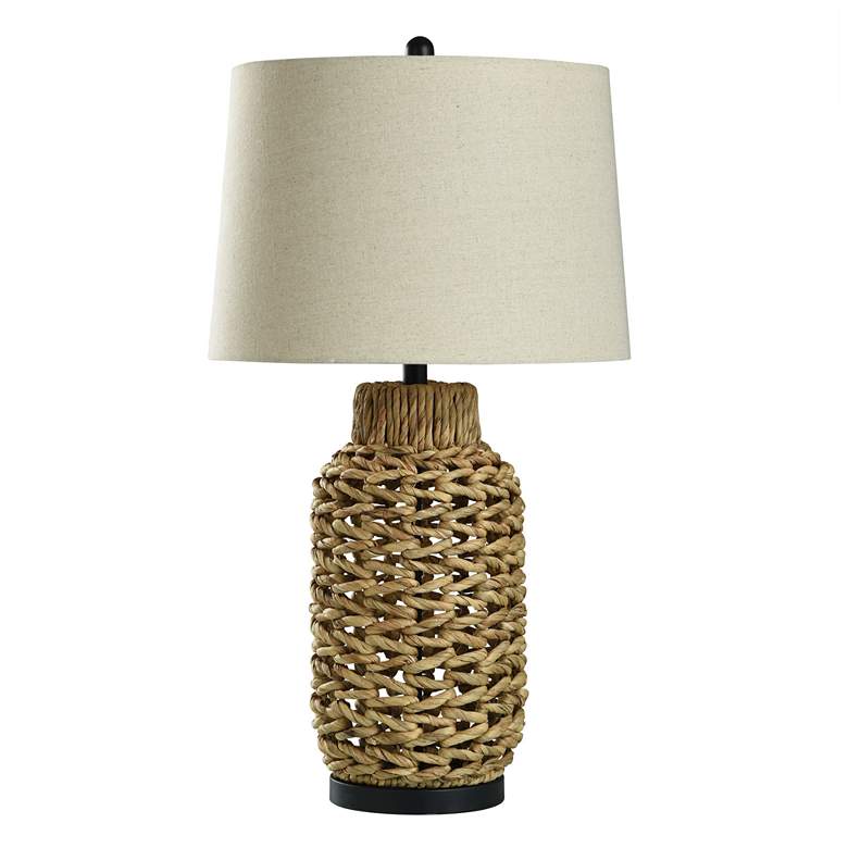 Image 1 Kilmartin Dark Bronze and Natural Water Hyacinth Table Lamp