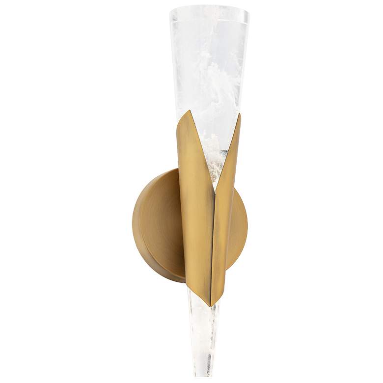 Image 1 Kilt 16"H x 3.5"W 1-Light Wall Sconce in Aged Brass