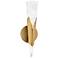 Kilt 16"H x 3.5"W 1-Light Wall Sconce in Aged Brass