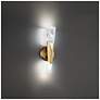 3_Kilt 16"H x 3.5"W 1-Light Wall Sconce in Aged Brass more views