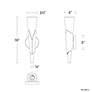 7_Kilt 16"H x 3.5"W 1-Light Wall Sconce in Aged Brass more views