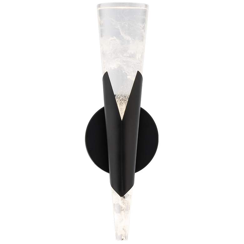 Image 2 Kilt 16"H x 3.5"W 1-Light Wall Sconce in Black more views