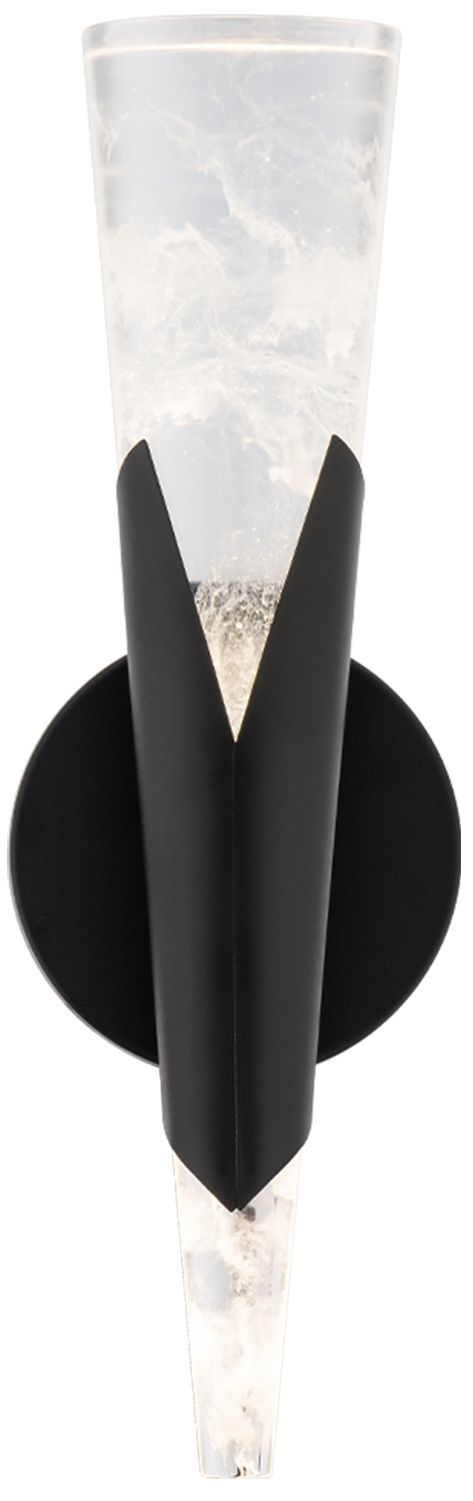 Image 2 Kilt 16"H x 3.5"W 1-Light Wall Sconce in Black more views