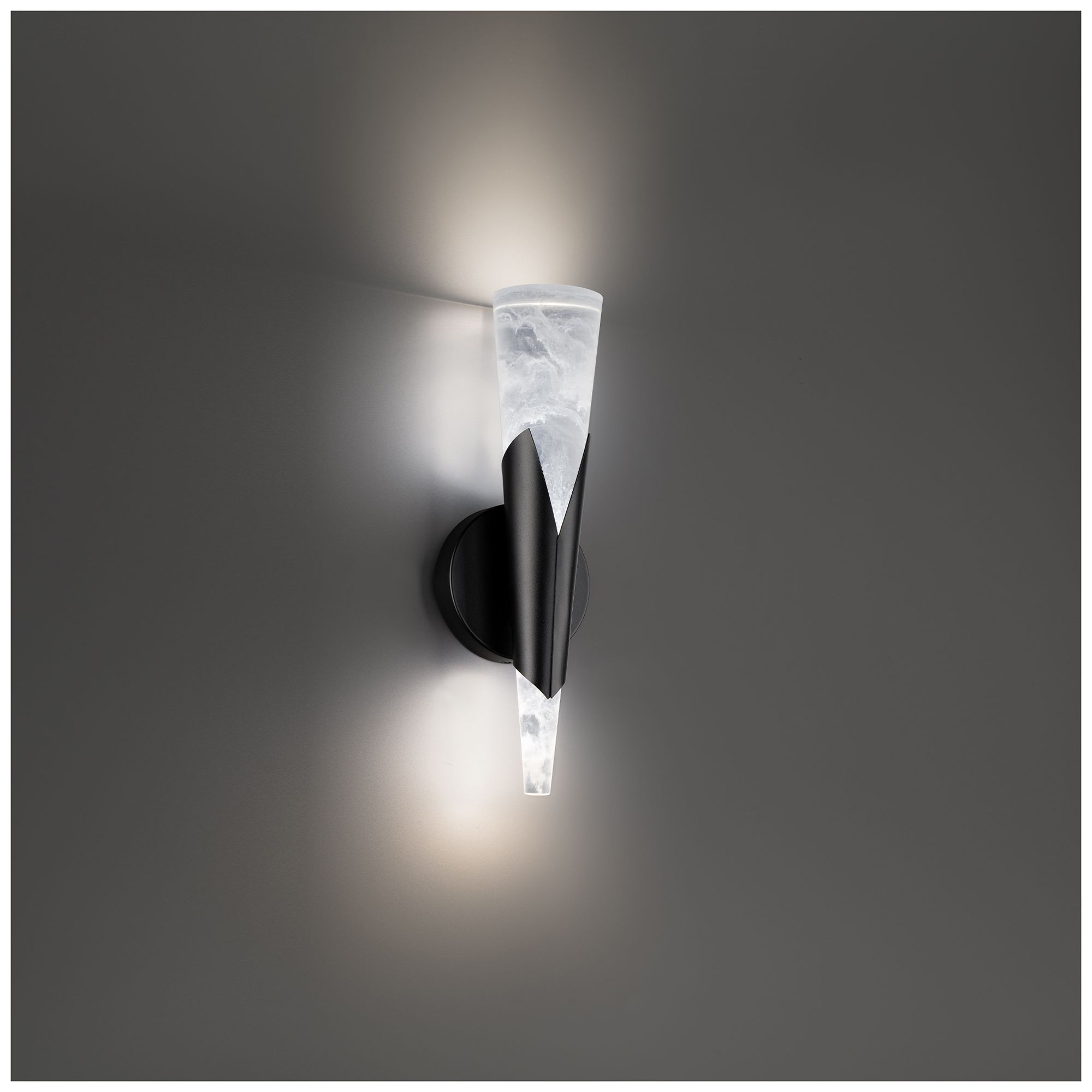 Image 3 Kilt 16"H x 3.5"W 1-Light Wall Sconce in Black more views