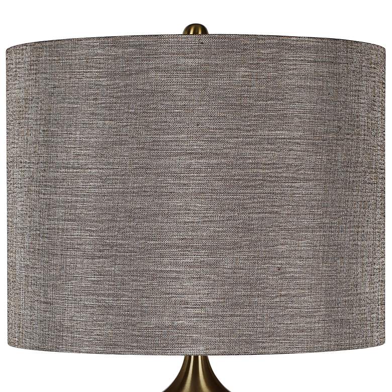 Image 2 Kimball 29 1/4" High Soft Brass and Smoked Glass Table Lamp more views