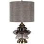 Kimball Antique Soft Brass Table Lamp with Smoked Glass Body