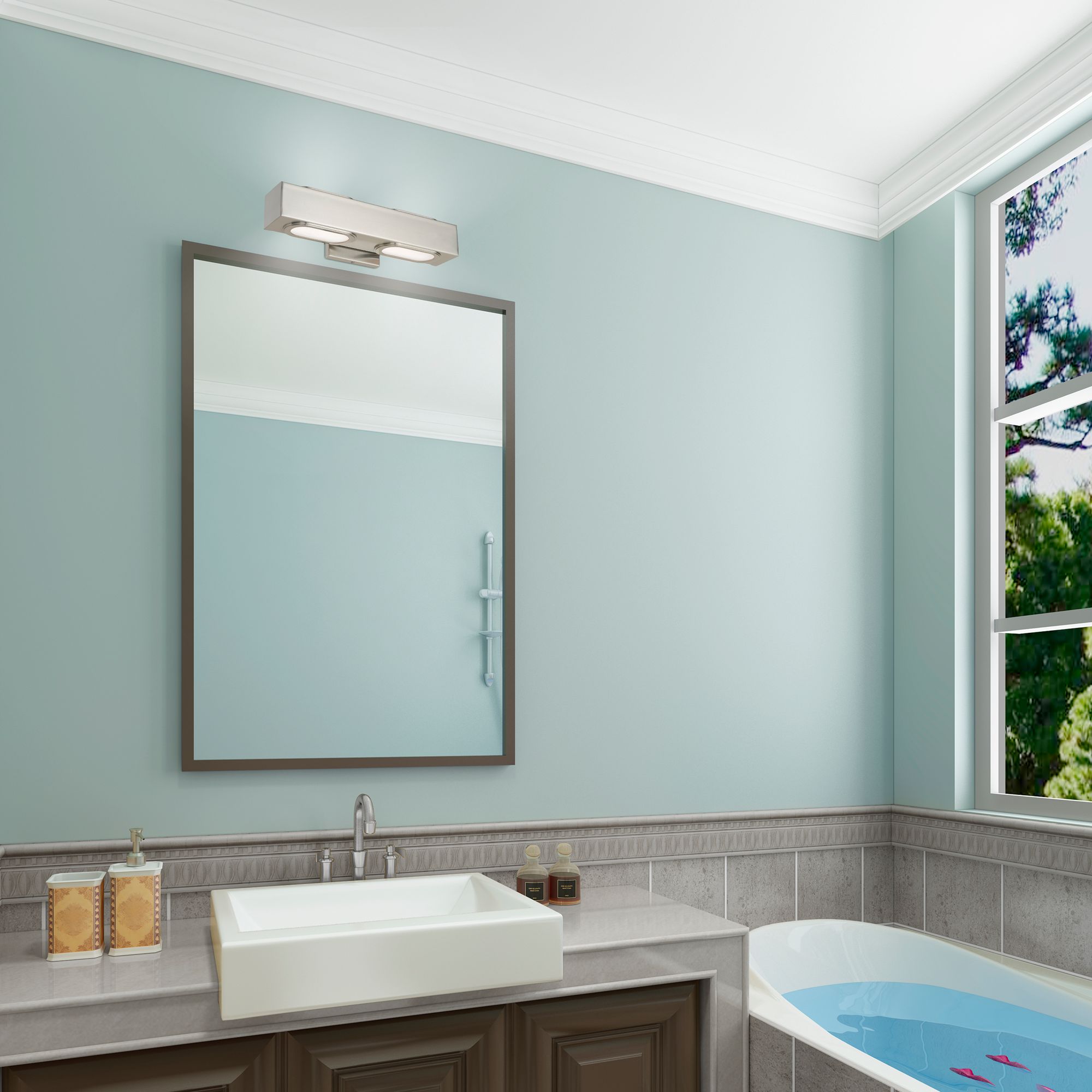 Kimball LED Brushed Nickel ADA Bath Vanity