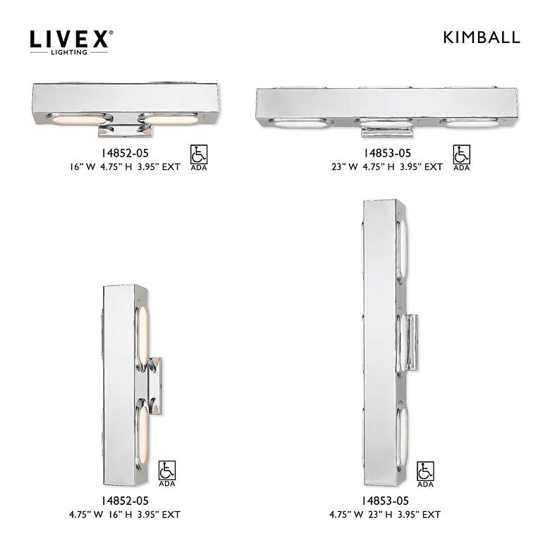 Image 3 Kimball LED Polished Chrome ADA Bath Vanity more views