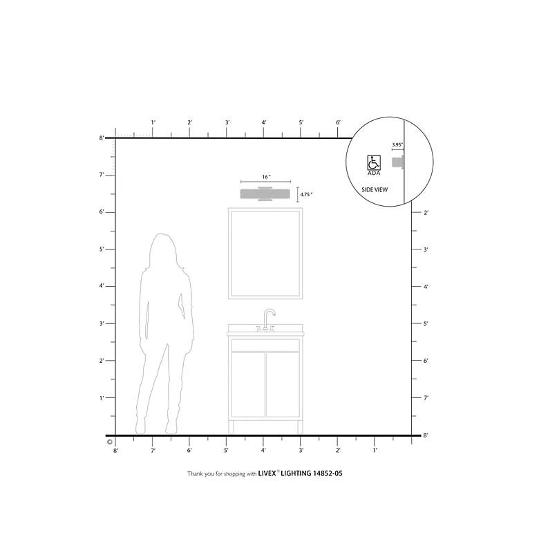 Image 6 Kimball LED Polished Chrome ADA Bath Vanity more views