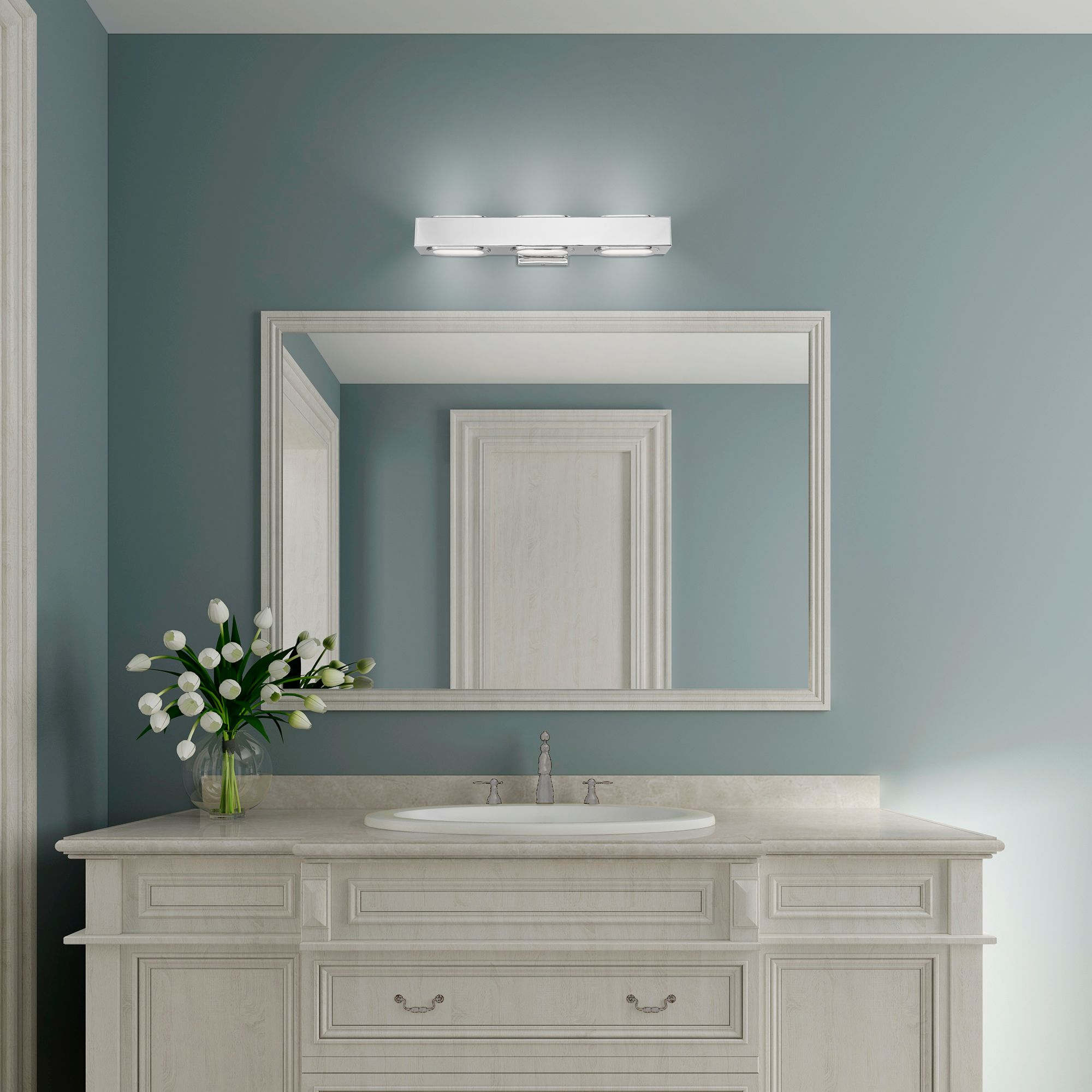 Kimball LED Polished Chrome ADA Bath Vanity