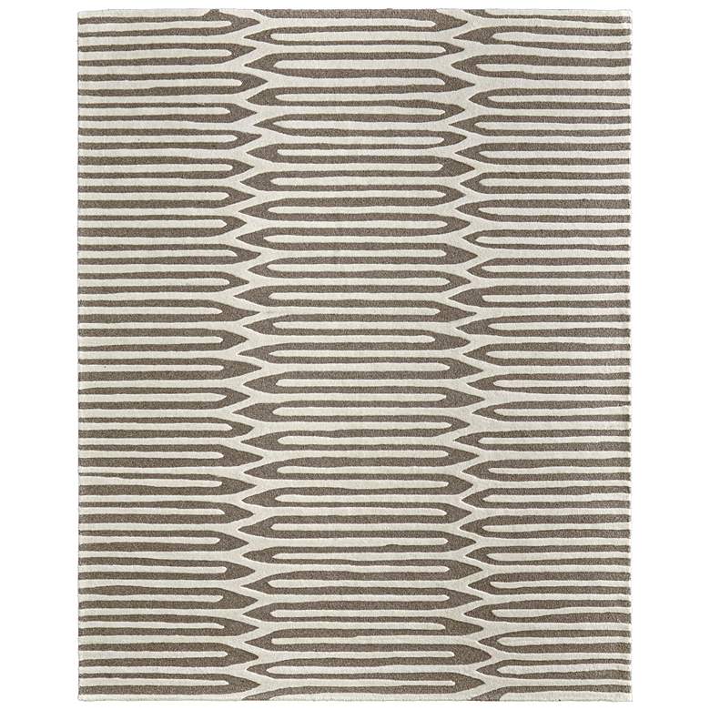 Image 1 Kimball Transitional Abstract Hand Tufted Taupe Area Rug 8A31F