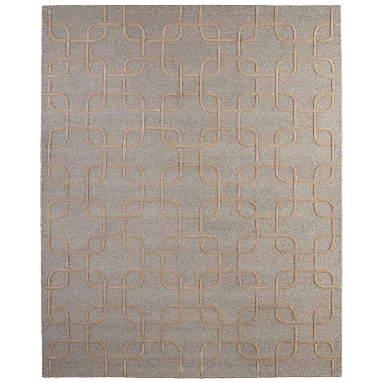 Image 1 Kimball Transitional Trellis & Lattice Hand Tufted Gray Area Rug 8A35F