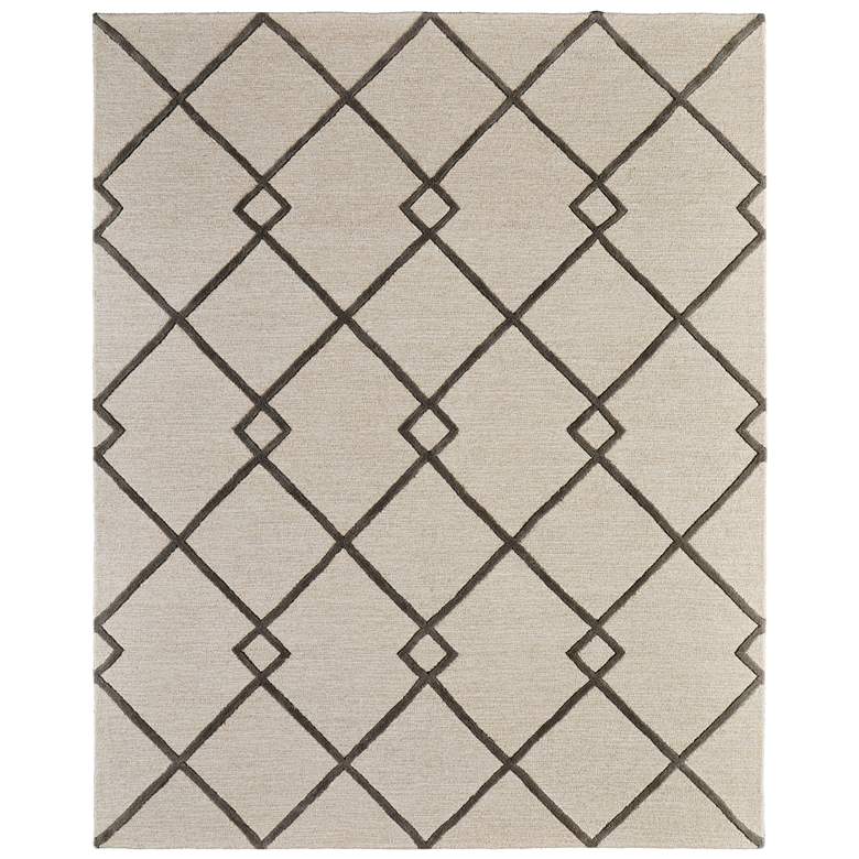 Image 1 Kimball Transitional Trellis & Lattice Hand Tufted Ivory Area Rug 8A36F