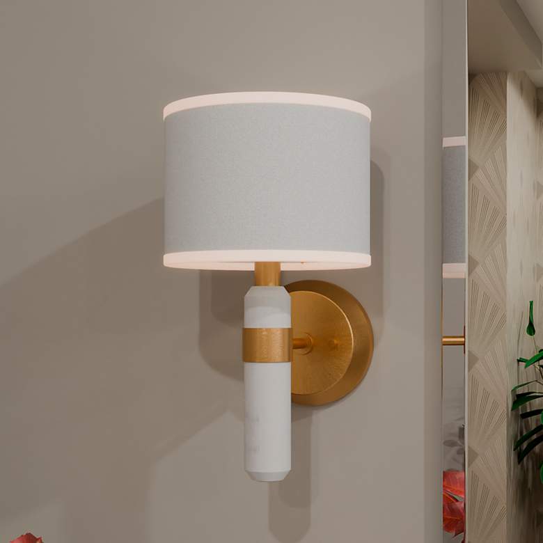 Image 1 Kimberly 1-Light Brushed Weathered Brass Wall Sconce