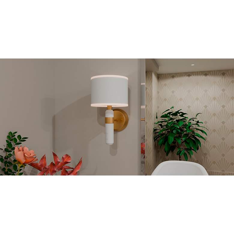 Image 7 Kimberly 1-Light Brushed Weathered Brass Wall Sconce more views