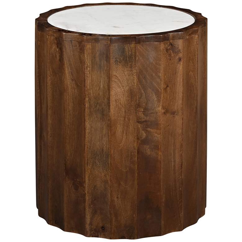 Image 2 Kimble Trace 18 inch Wide Warm Brown Wood End Table