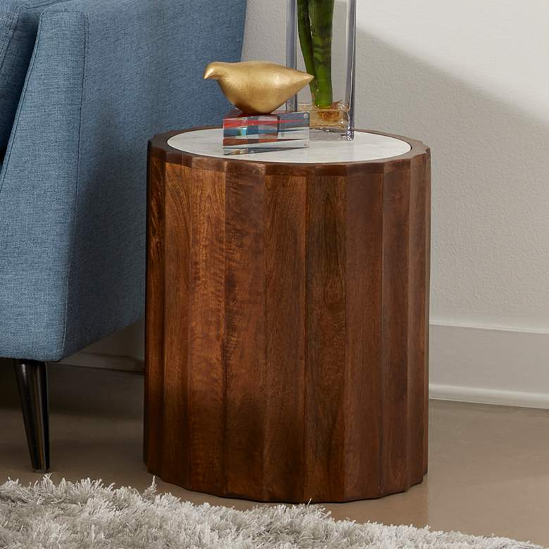 Image 1 Kimble Trace 18" Wide Warm Brown Wood End Table