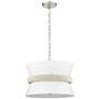 3_Kimbry 16" Wide Brushed Nickel Pendant Light more views
