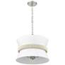 4_Kimbry 16" Wide Brushed Nickel Pendant Light more views