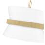 6_Kimbry 16" Wide Vintage Brass and White Fabric Pendant Light more views