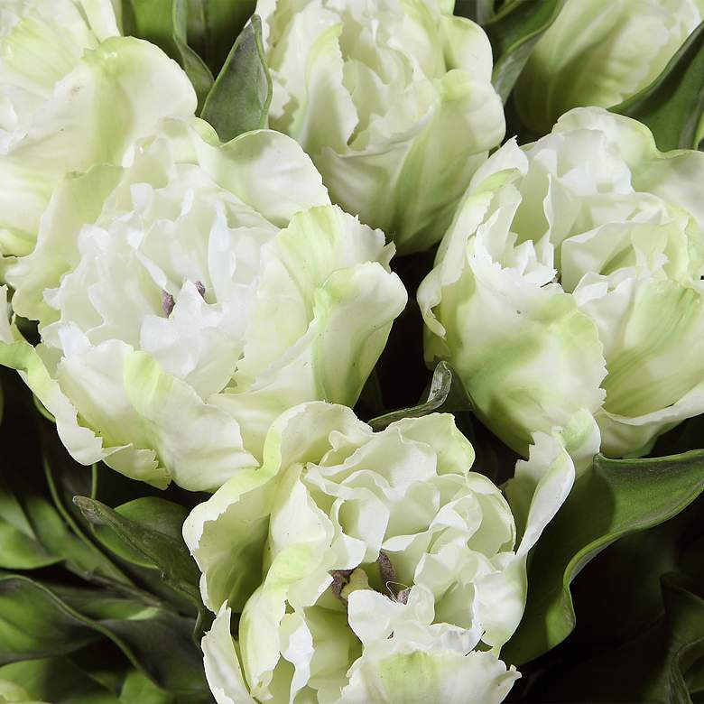 Image 5 Kimbry White Tulip 27" Wide Faux Flowers in Oval Glass Vase more views
