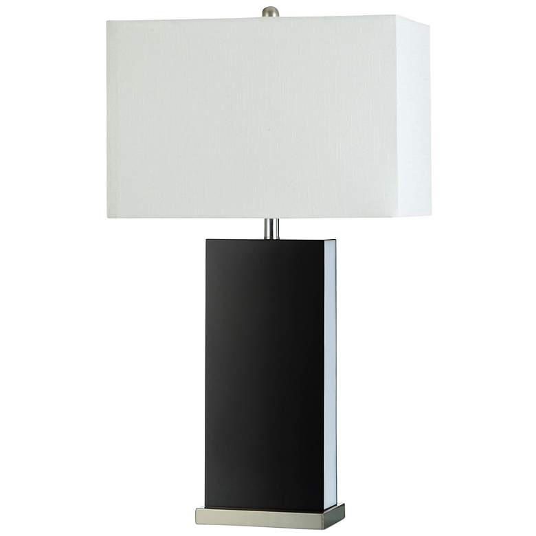 Image 1 Kimono Black - Black Acrylic Table Lamp With Steel Base And Side Light LED